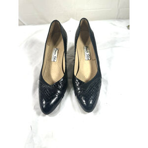 Vintage Power Shoe Company pump handmade embossed leather size 6.5